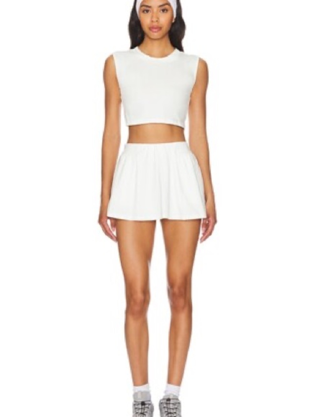 FP Movement by Free People White Sleeveless Cropped Tank
